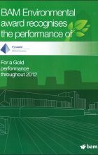 BAM Gold Award for Environmental 2012
