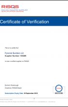 Achilles RISQS Certificate of Verification